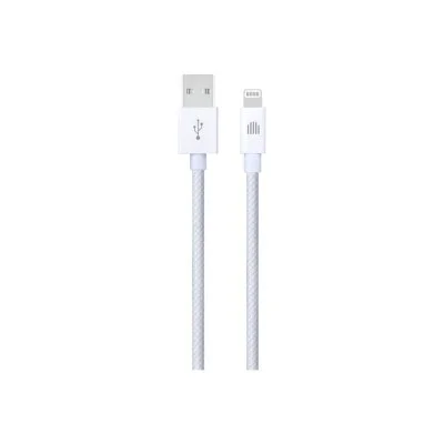 Dviced Cable USB-A to Lightning Nylon Textile 1,25m - White